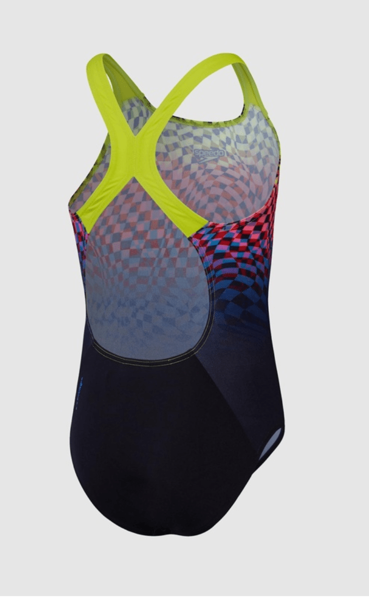 Speedo Junior Placement Power Back One Piece.