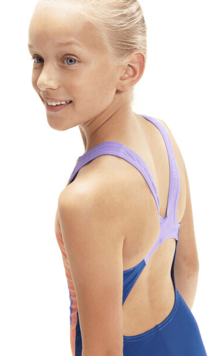 Speedo Girls Pulse Back Racer One Piece.