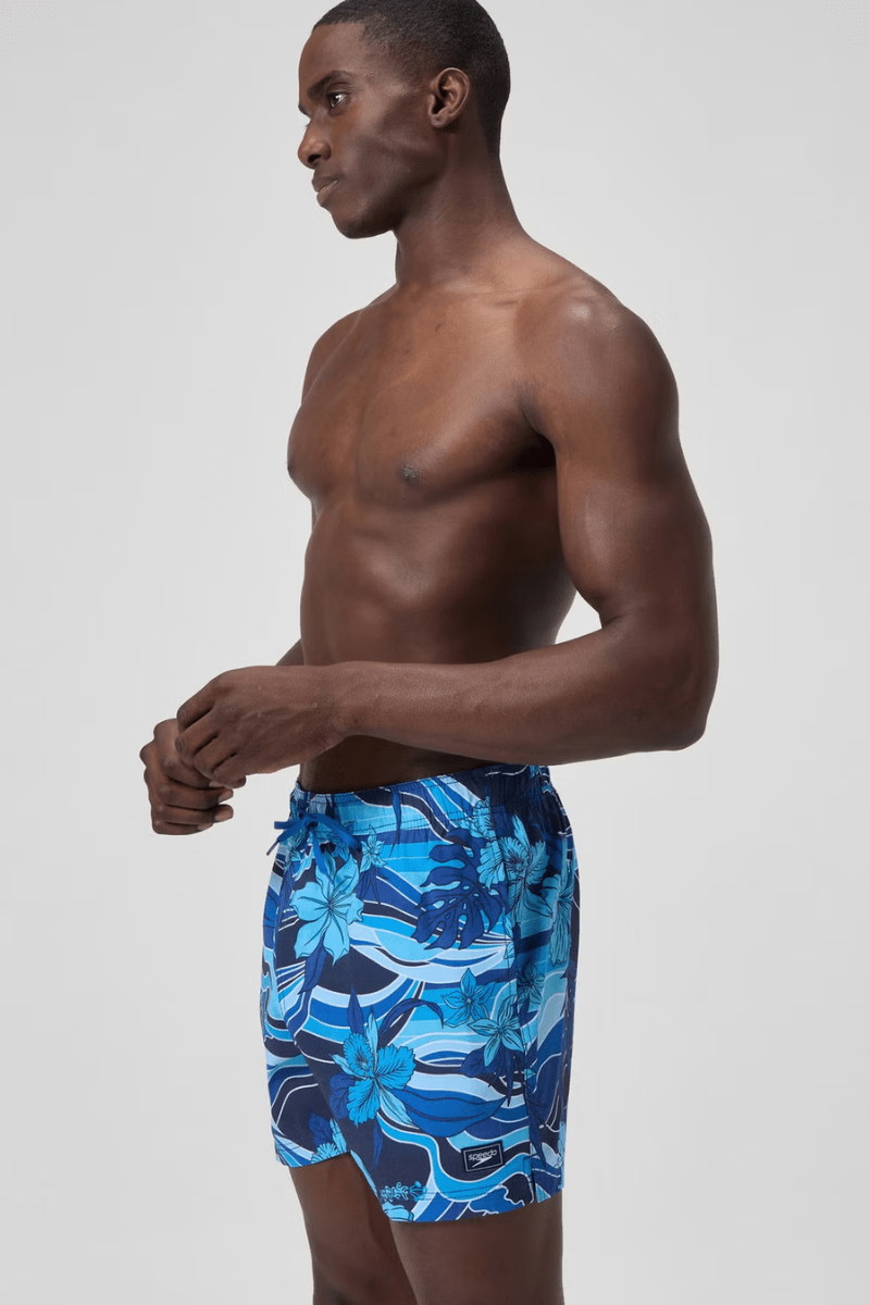 Speedo Men's Printed Redondo Edge Volley 16" Short - Peacoat.