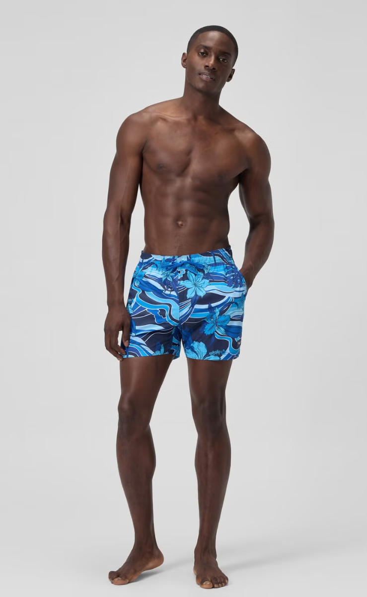 Speedo Men's Printed Redondo Edge Volley 16" Short - Peacoat.