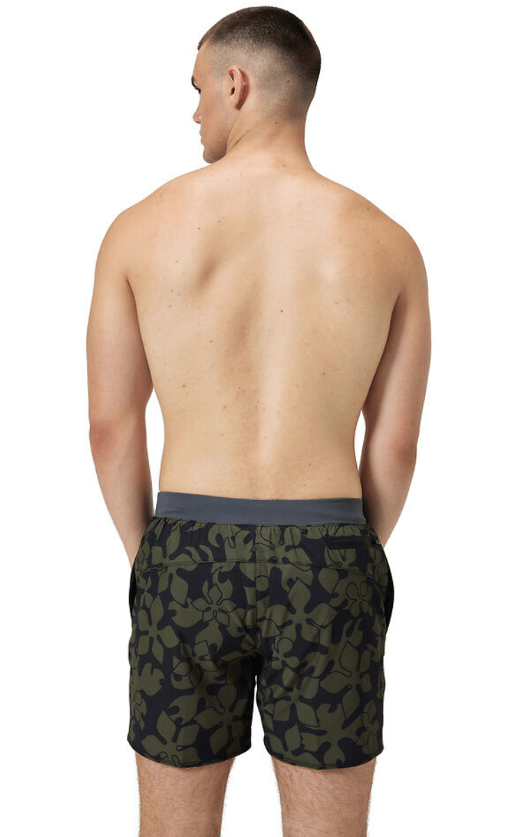 Speedo Mens Lookout Print Volley 16" Short - Deep Olive.