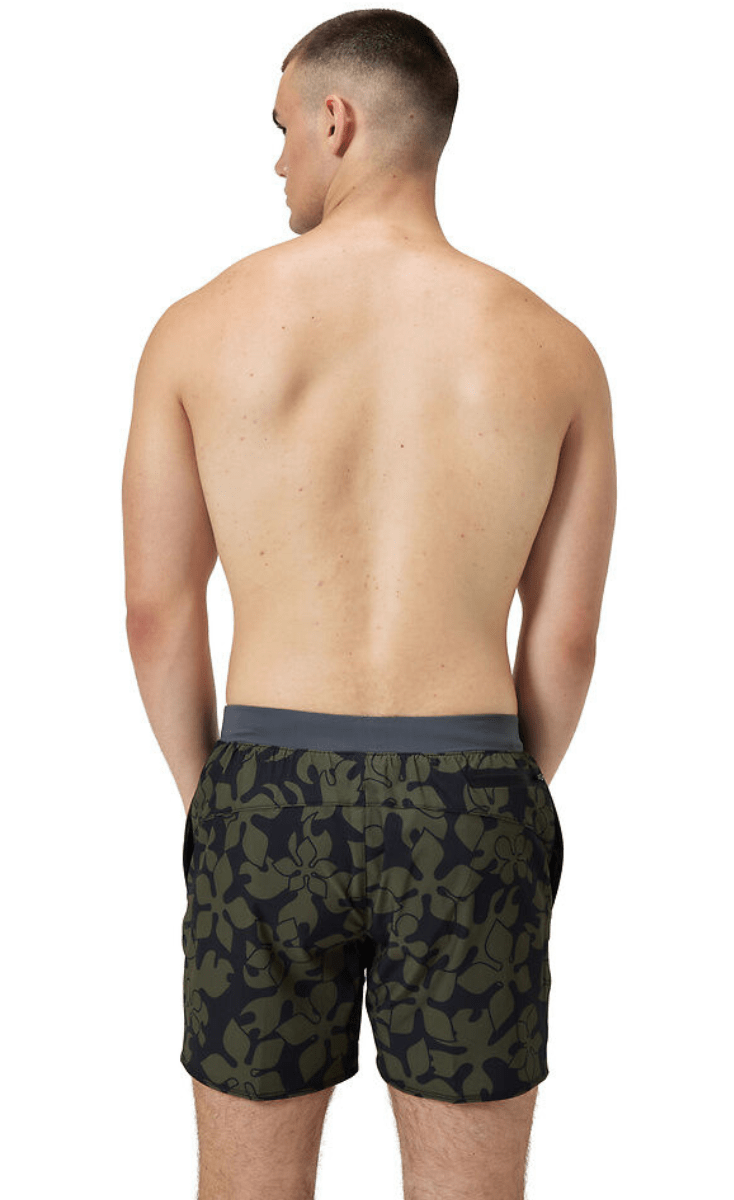 Speedo Mens Lookout Print Volley 16" Short - Deep Olive.