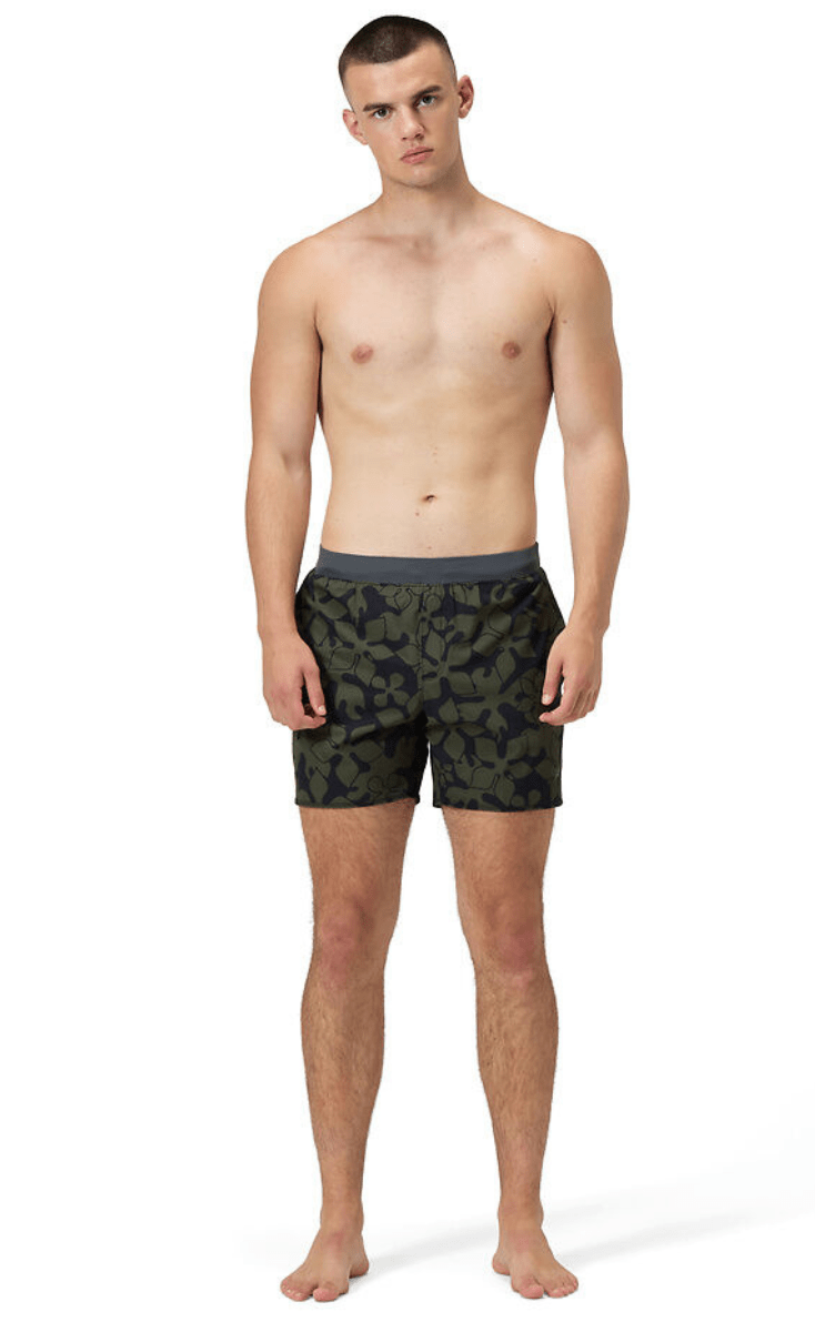Speedo Mens Lookout Print Volley 16" Short - Deep Olive.