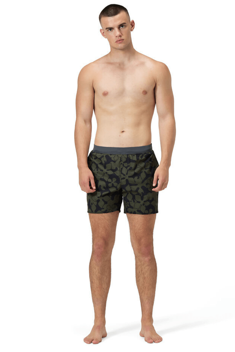 Speedo Mens Lookout Print Volley 16" Short - Deep Olive.