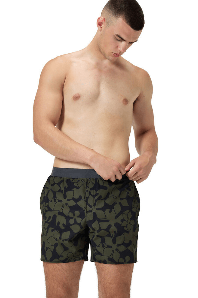 Speedo Mens Lookout Print Volley 16" Short - Deep Olive.
