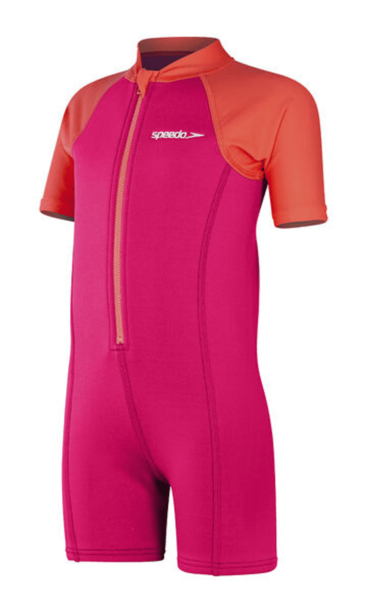 Speedo Toddler Girls Wetsuit One Piece - Cherry Pink/Coral.