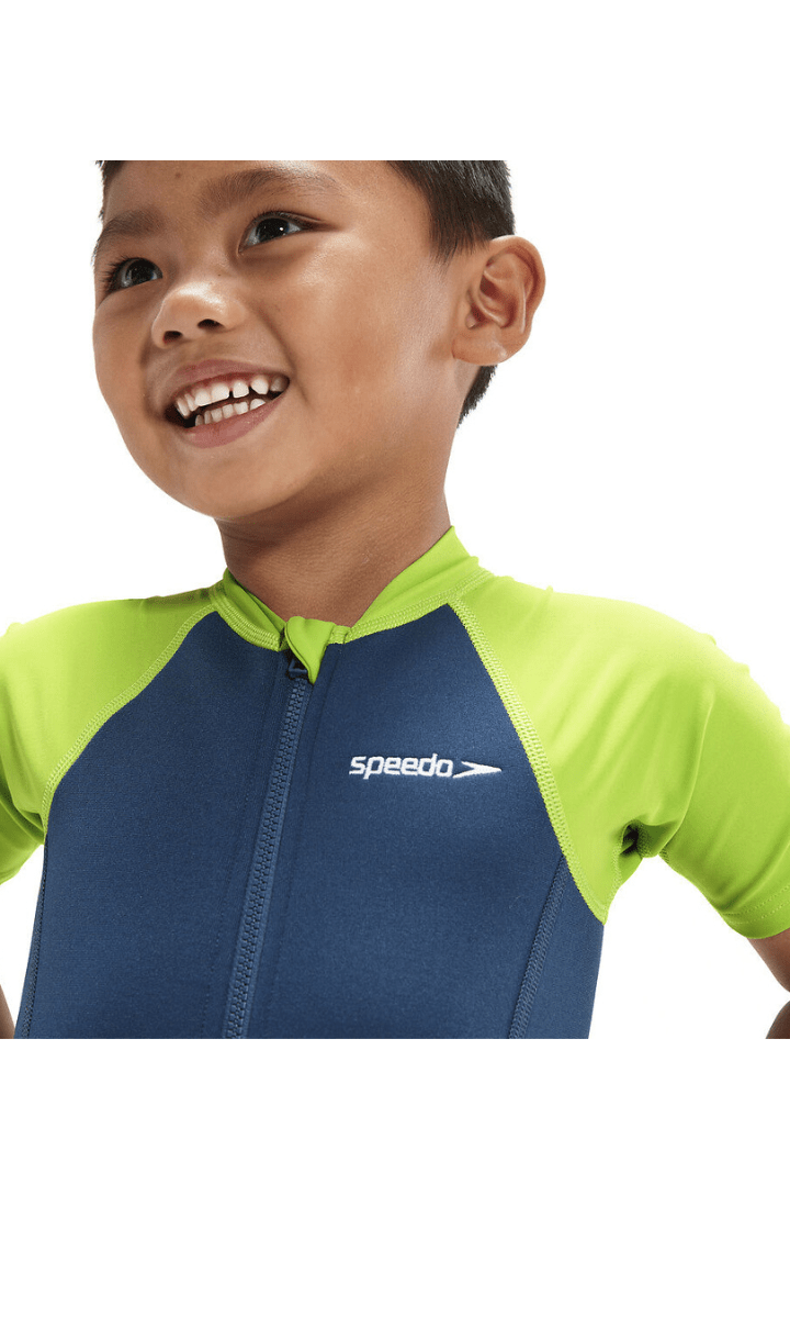 Speedo Toddler Boys Wetsuit One Piece -Blue/Green.