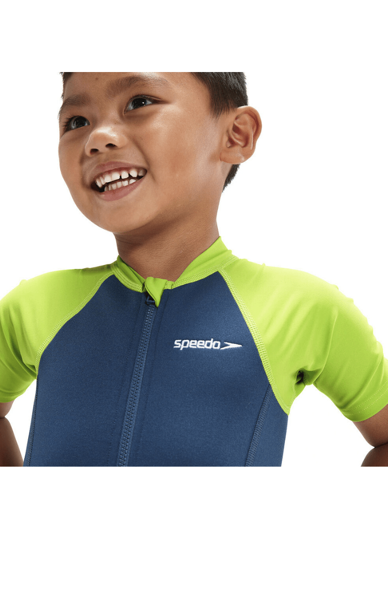 Speedo Toddler Boys Wetsuit One Piece -Blue/Green.