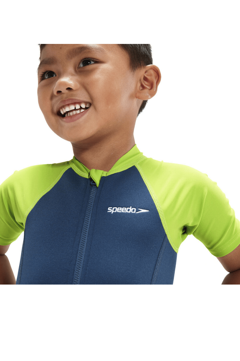 Speedo Toddler Boys Wetsuit One Piece -Blue/Green.