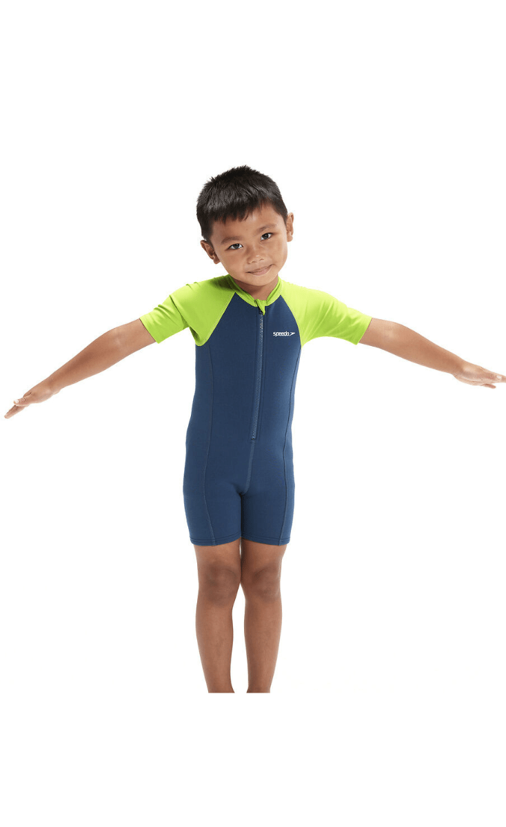 Speedo Toddler Boys Wetsuit One Piece -Blue/Green.