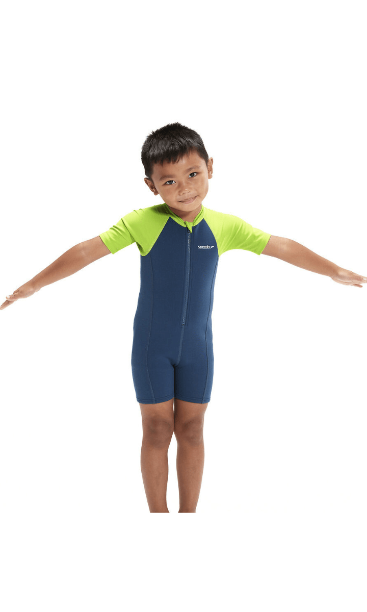 Speedo Toddler Boys Wetsuit One Piece -Blue/Green.