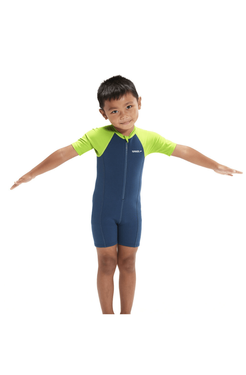 Speedo Toddler Boys Wetsuit One Piece -Blue/Green.