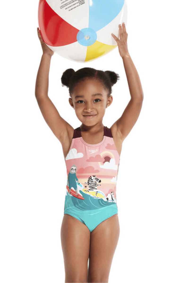 Speedo Toddler Girls Digital Printed Swimsuit.