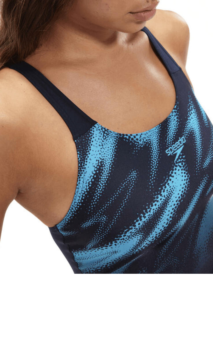 Speedo Women's Hyperboom Placement Print One Piece.