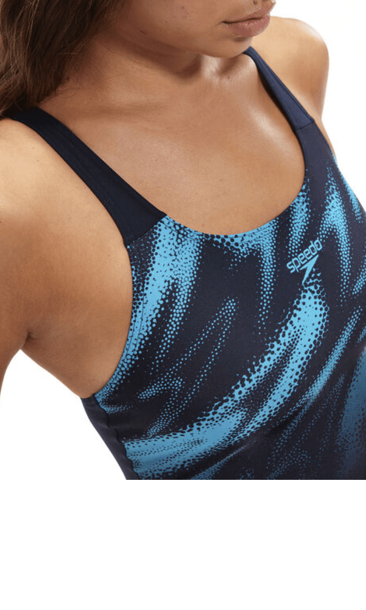 Speedo Women's Hyperboom Placement Print One Piece.