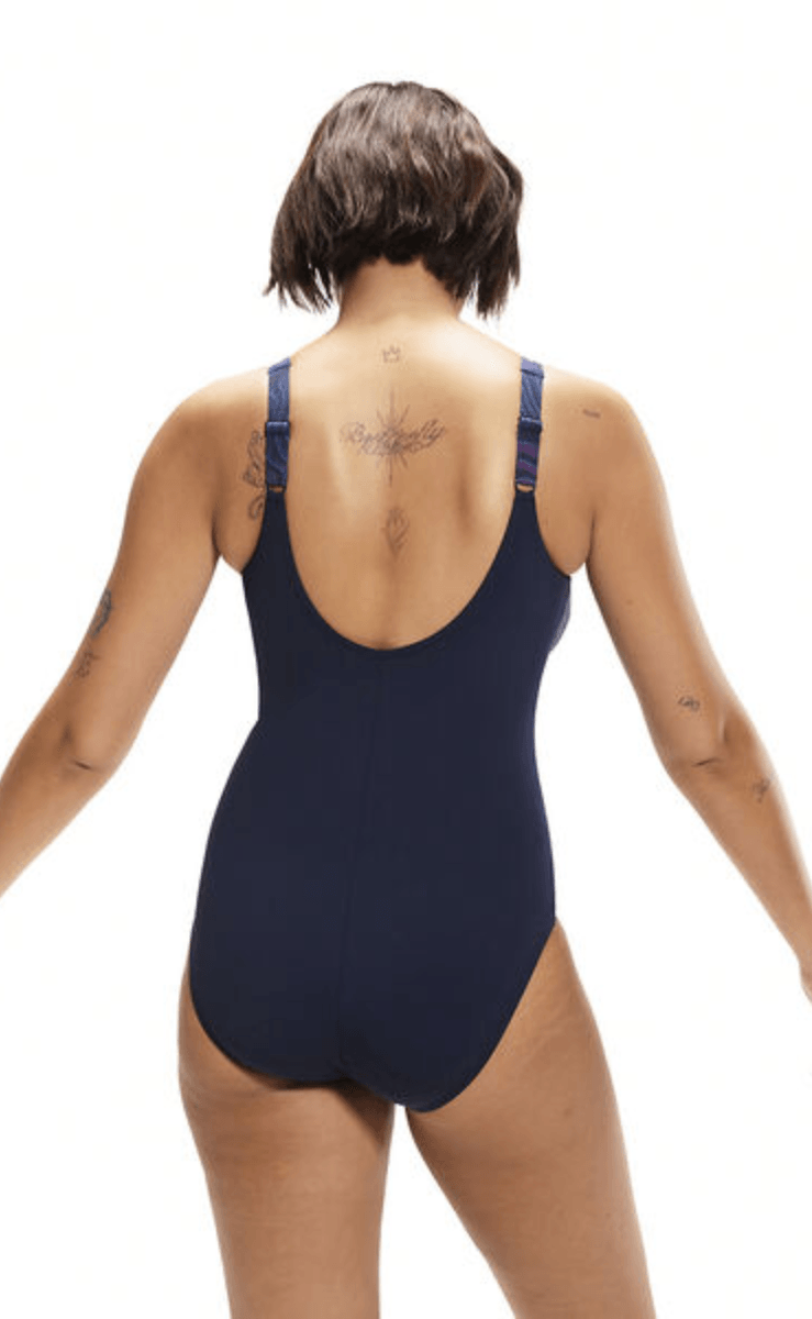 Speedo Womens Shaping Luna Lustre Printed One Piece.
