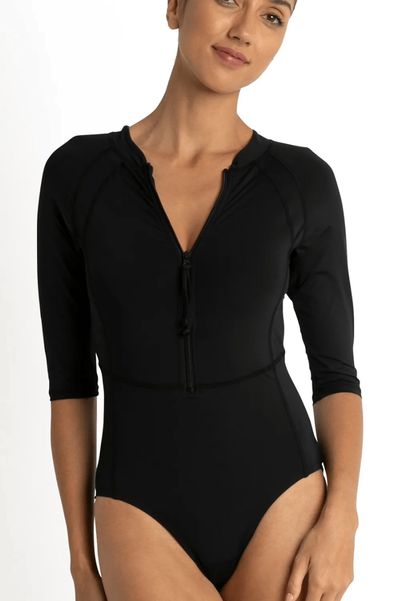 Sunseeker Basix Seasport One Piece Black Seaport Surfsuit.