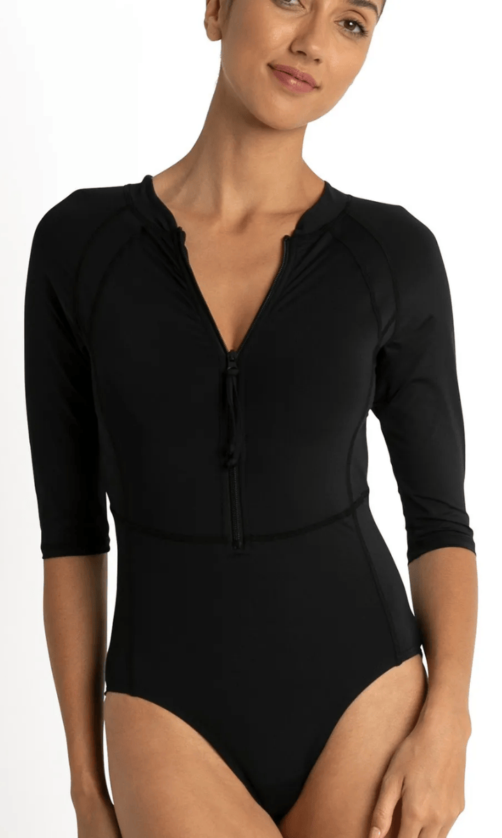 Sunseeker Basix Seasport One Piece Black Seaport Surfsuit.