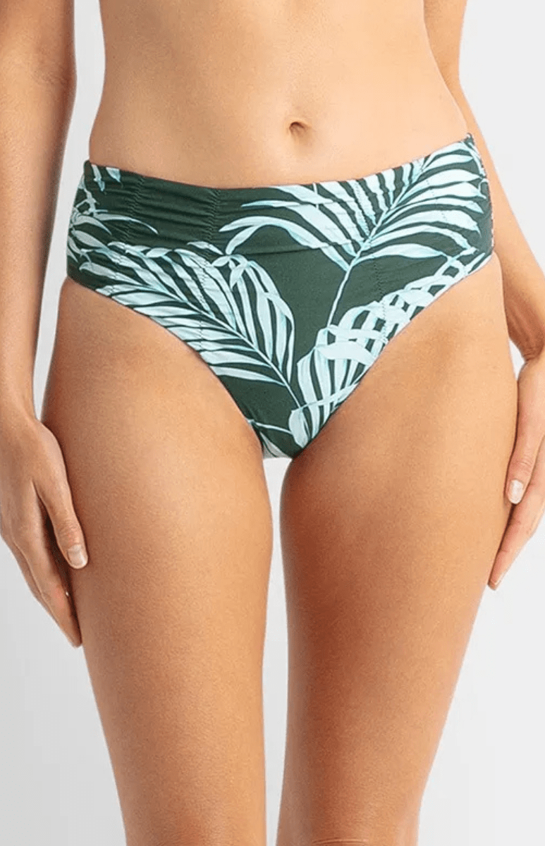 Sunseeker Mae Ruched Mid Rise Pant - Khaki.