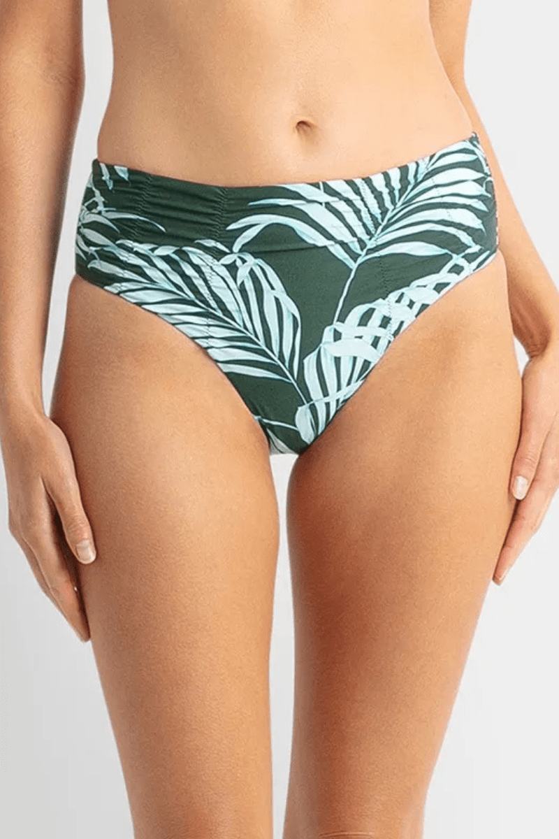 Sunseeker Mae Ruched Mid Rise Pant - Khaki.