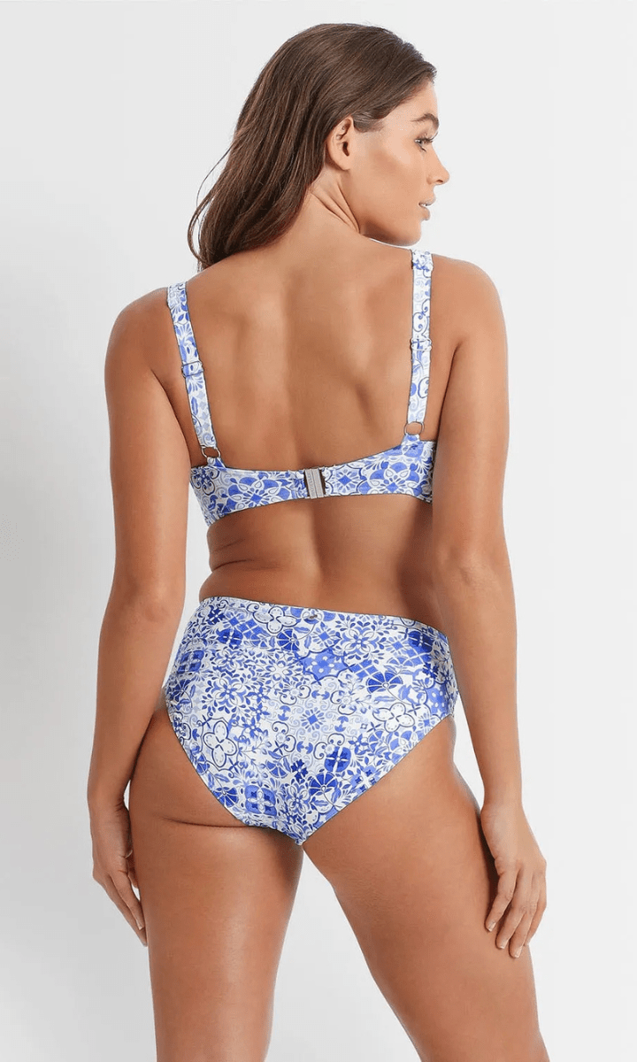 Sunseeker Seville Ruched Mid Rise Pant - White.