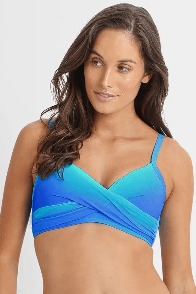 Sunseeker Majestic Twist Front Bralette - Blue.