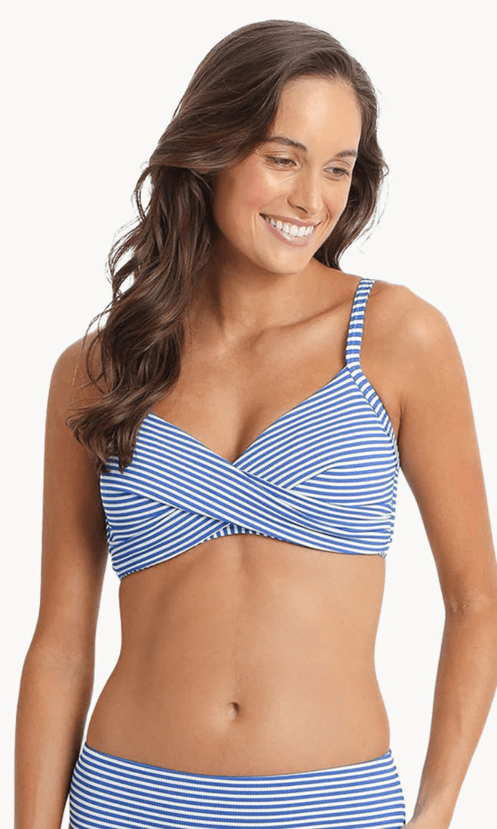Sunseeker Summer Surf Twist Front Bralette - Royal.
