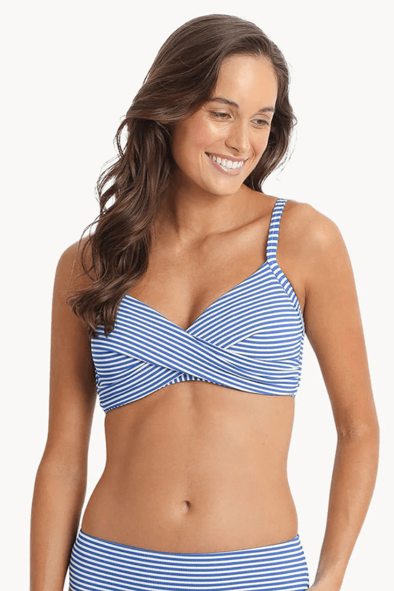Sunseeker Summer Surf Twist Front Bralette - Royal.