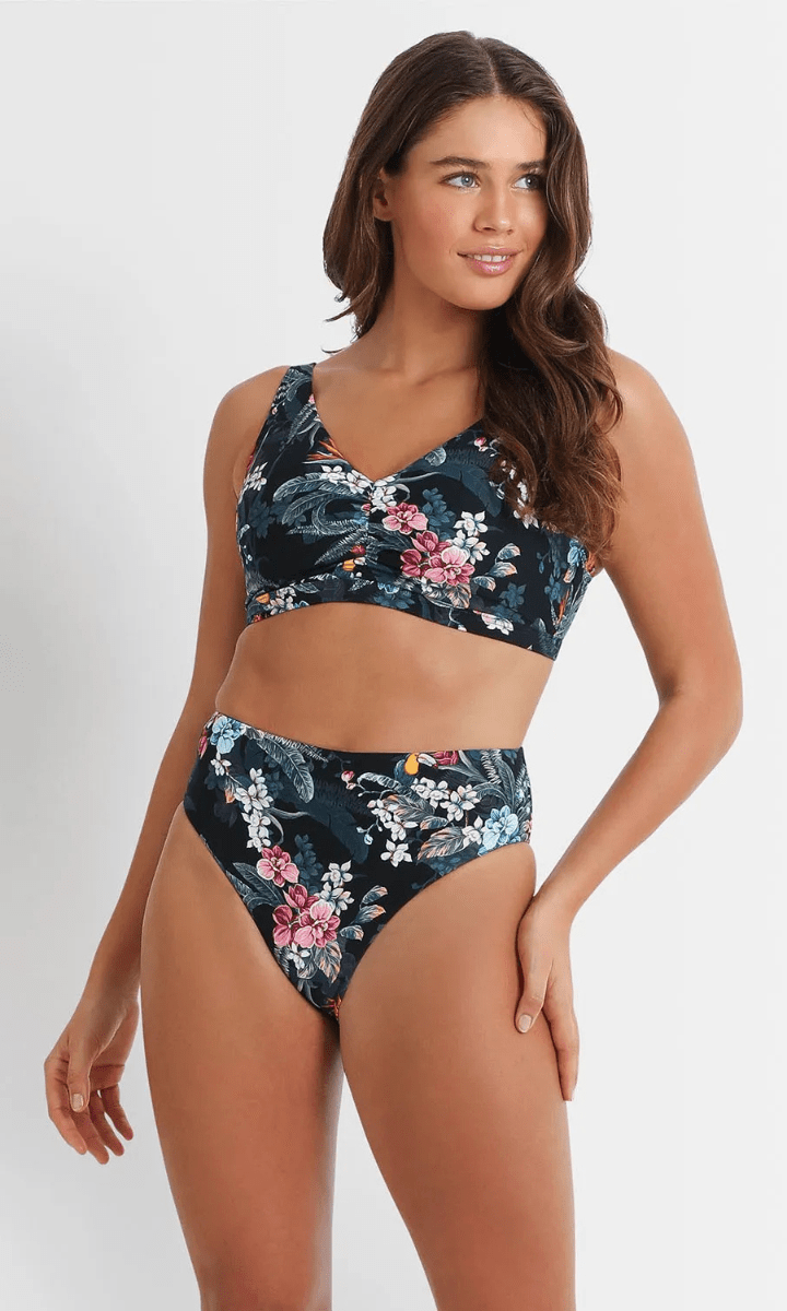 Sunseeker Cuba F/G Ruched Minimiser Bra - Black.