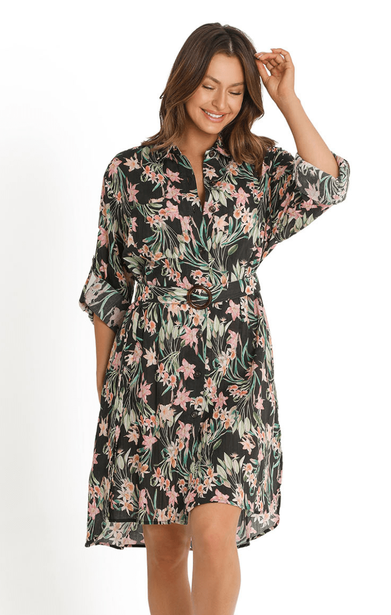 Sunseeker Camellia Button Through Dress.