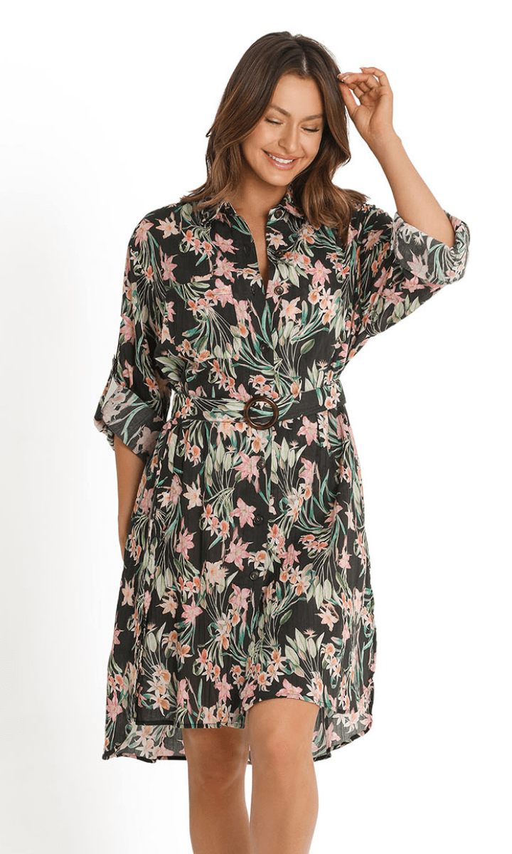 Sunseeker Camellia Button Through Dress.