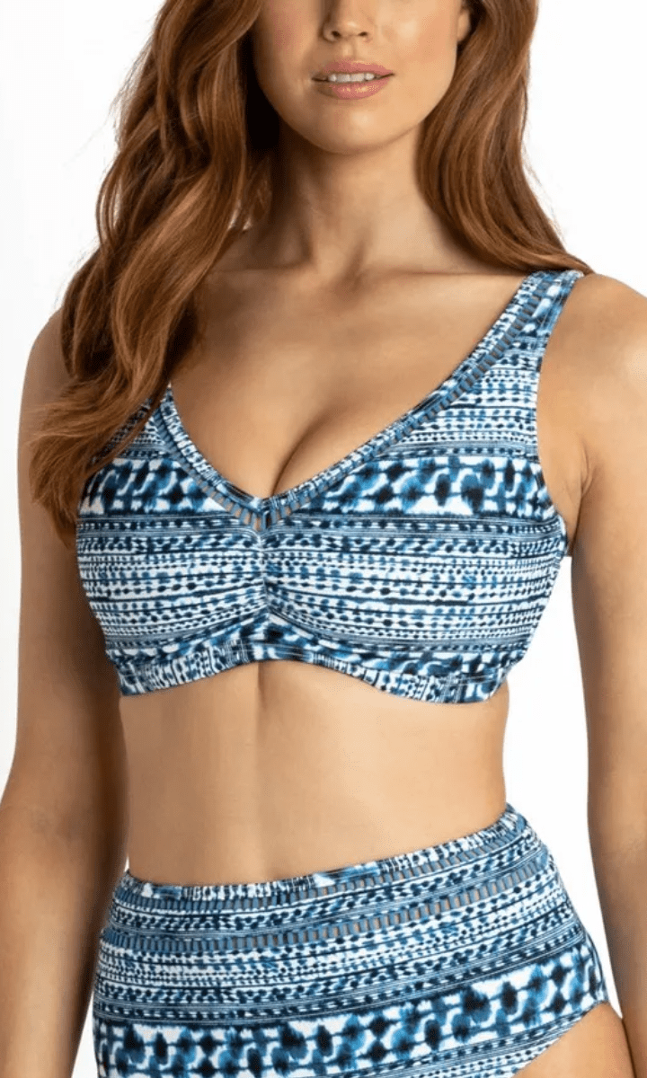 Sunseeker Byron Bay FG Ruched Bra Ink.