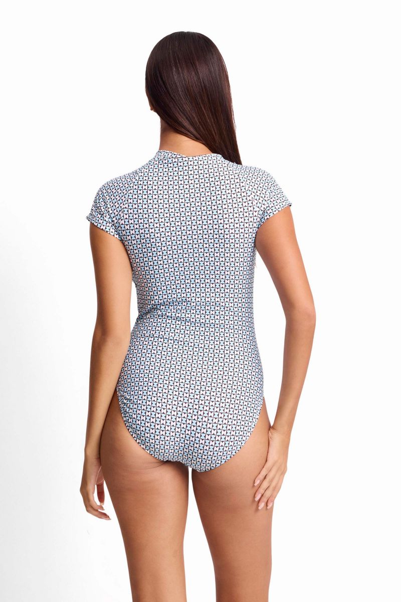 SS94002MAS-Geomath-Short-Sleeve-Seasport-Mastectomy-One-Piece-Blue