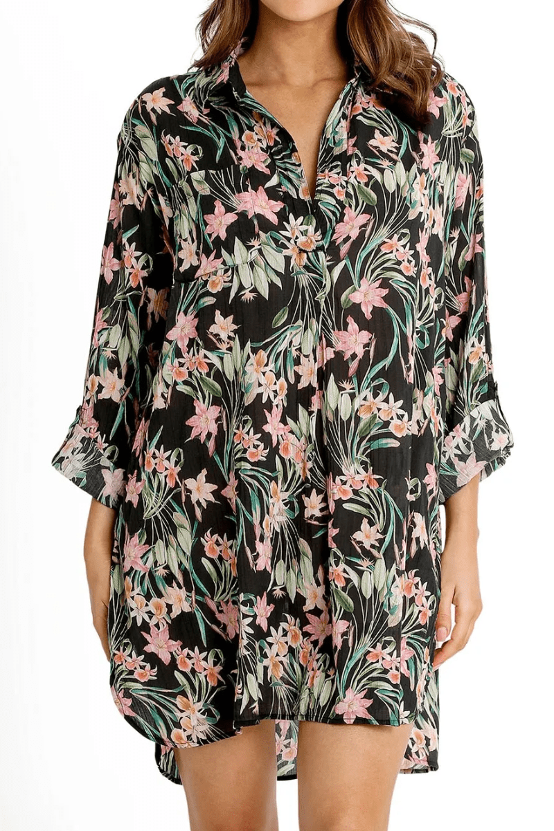 Sunseeker Painters Shirt Camellia - Black.