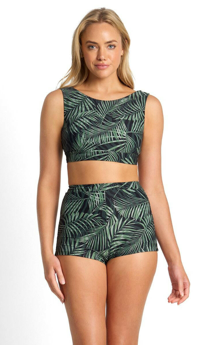 Sunseeker Lombok High Waisted Boyleg Pant - Black.