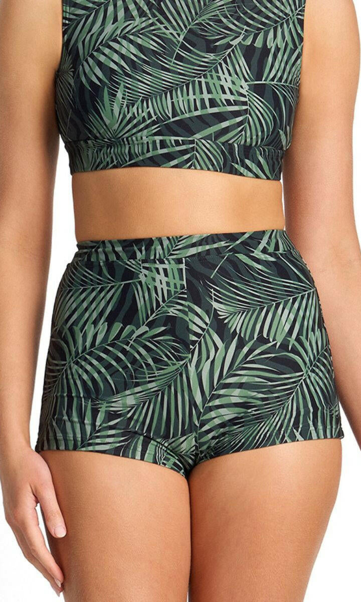 Sunseeker Lombok High Waisted Boyleg Pant - Black.