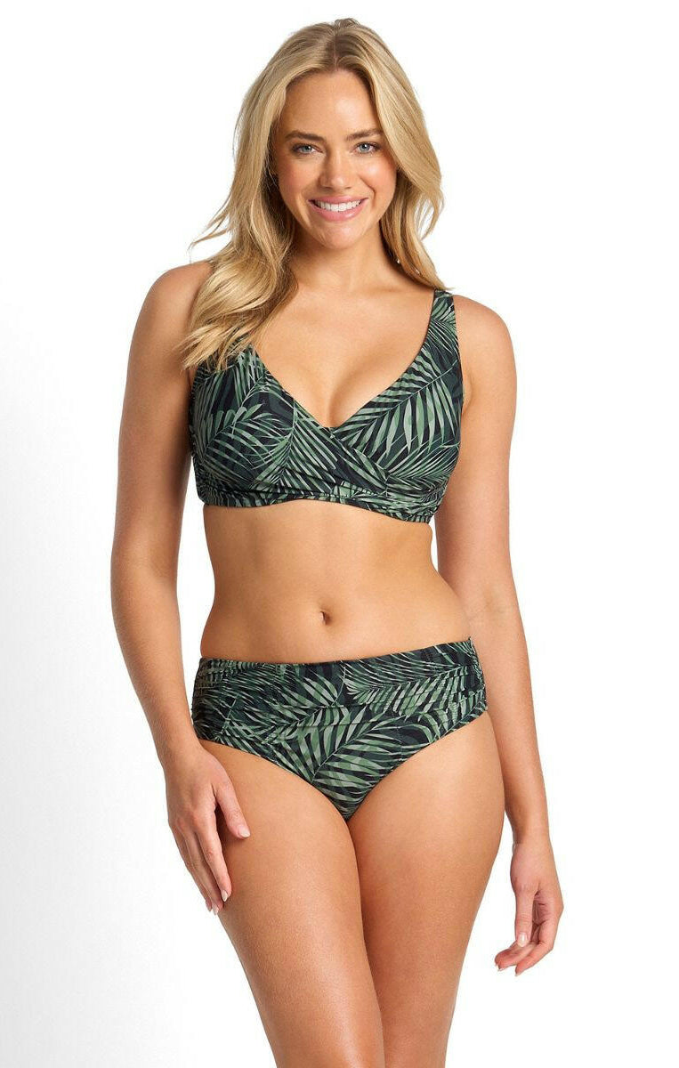 Sunseeker Lombok Ruched Mid Rise Pant - Black.