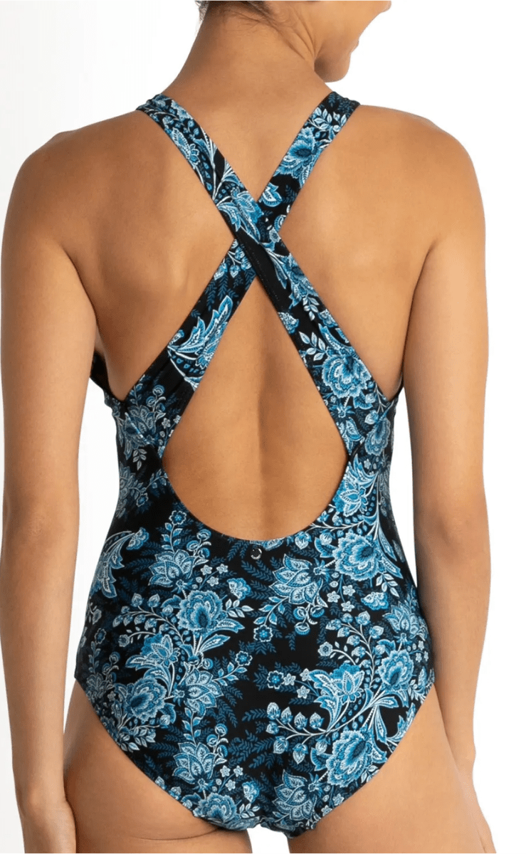 Sunseeker Alaska Cross Back Mastectomy One Piece Black.