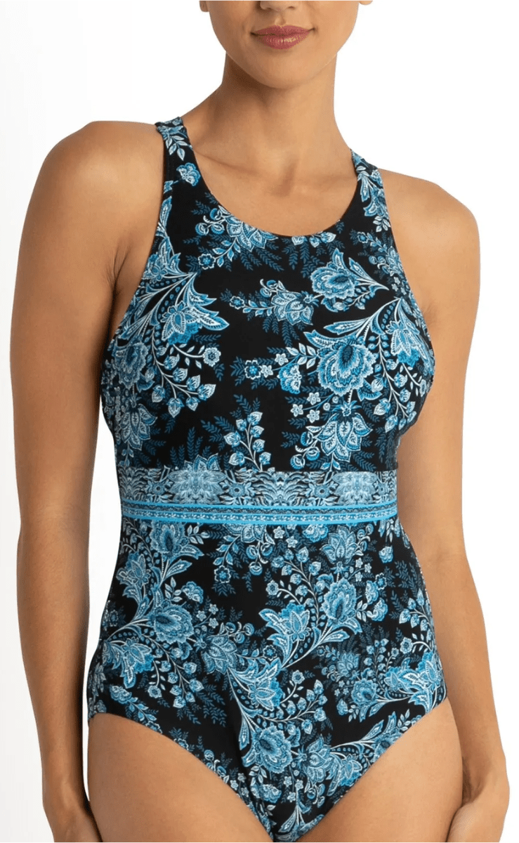 Sunseeker Alaska Cross Back Mastectomy One Piece Black.