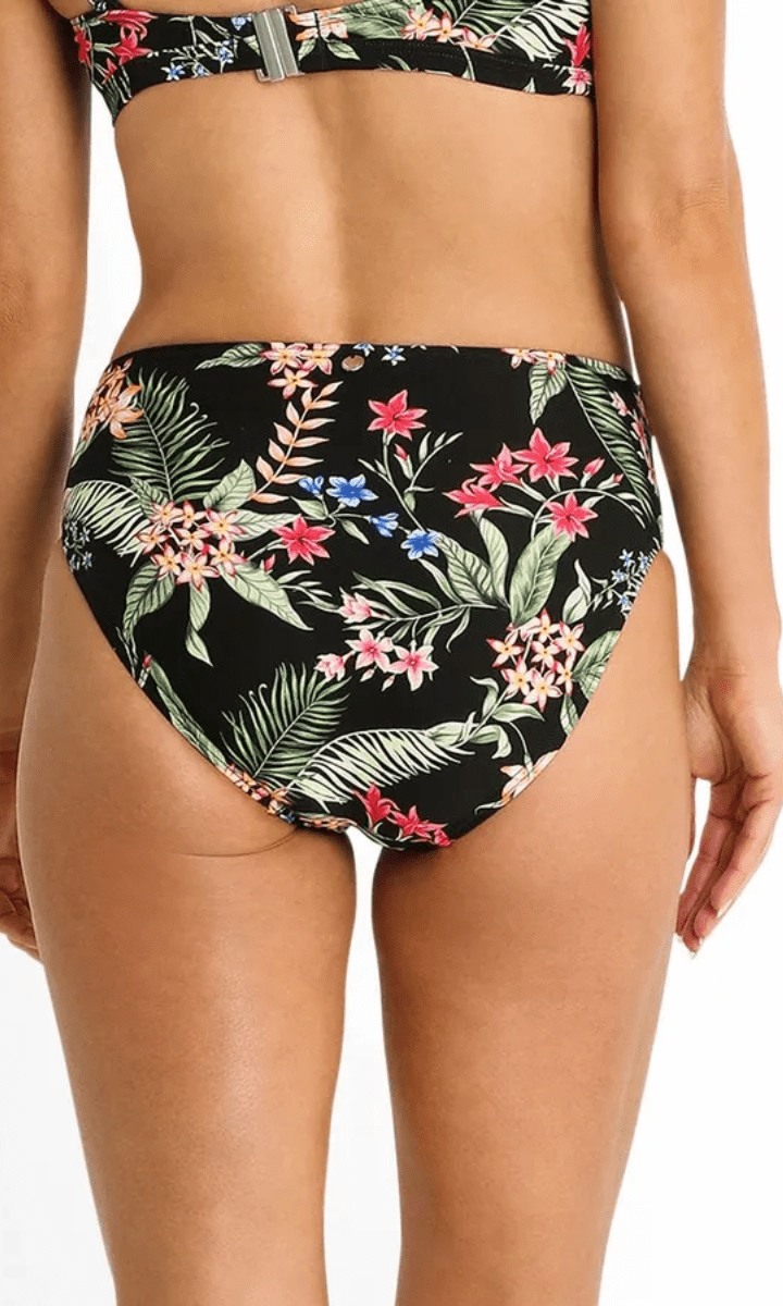 Sunseeker Evie Ruched Mid Rise Pant Black.