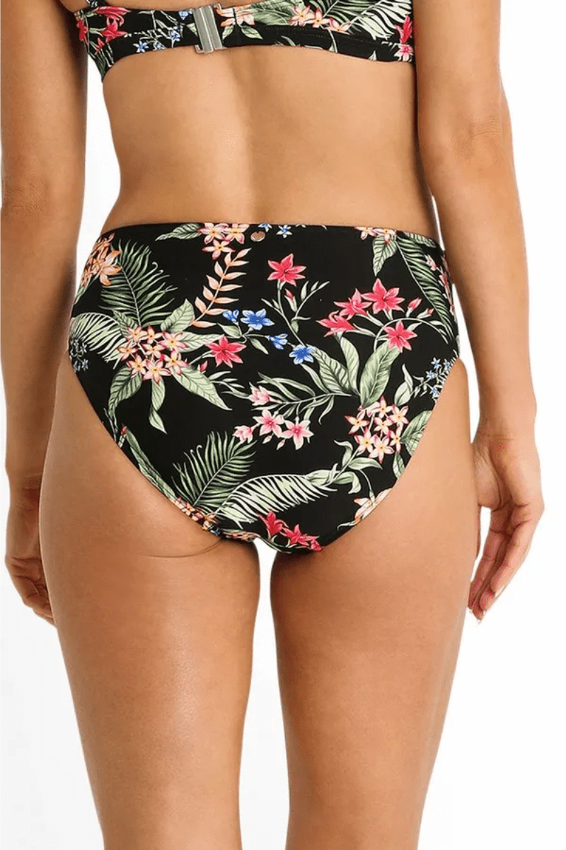 Sunseeker Evie Ruched Mid Rise Pant Black.