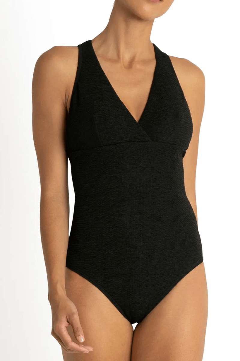 Sunseeker Wave Cross Strap One Piece - Black.
