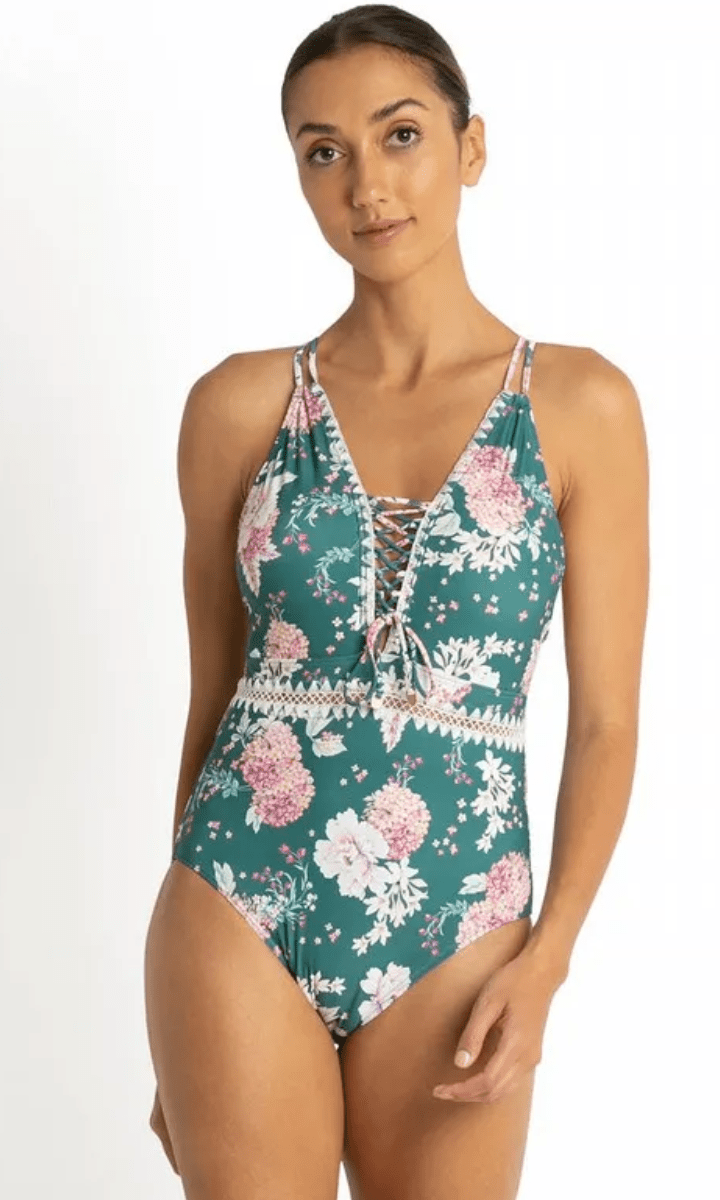 Sunseeker Notting Hill Lace Up One Piece Spruce.