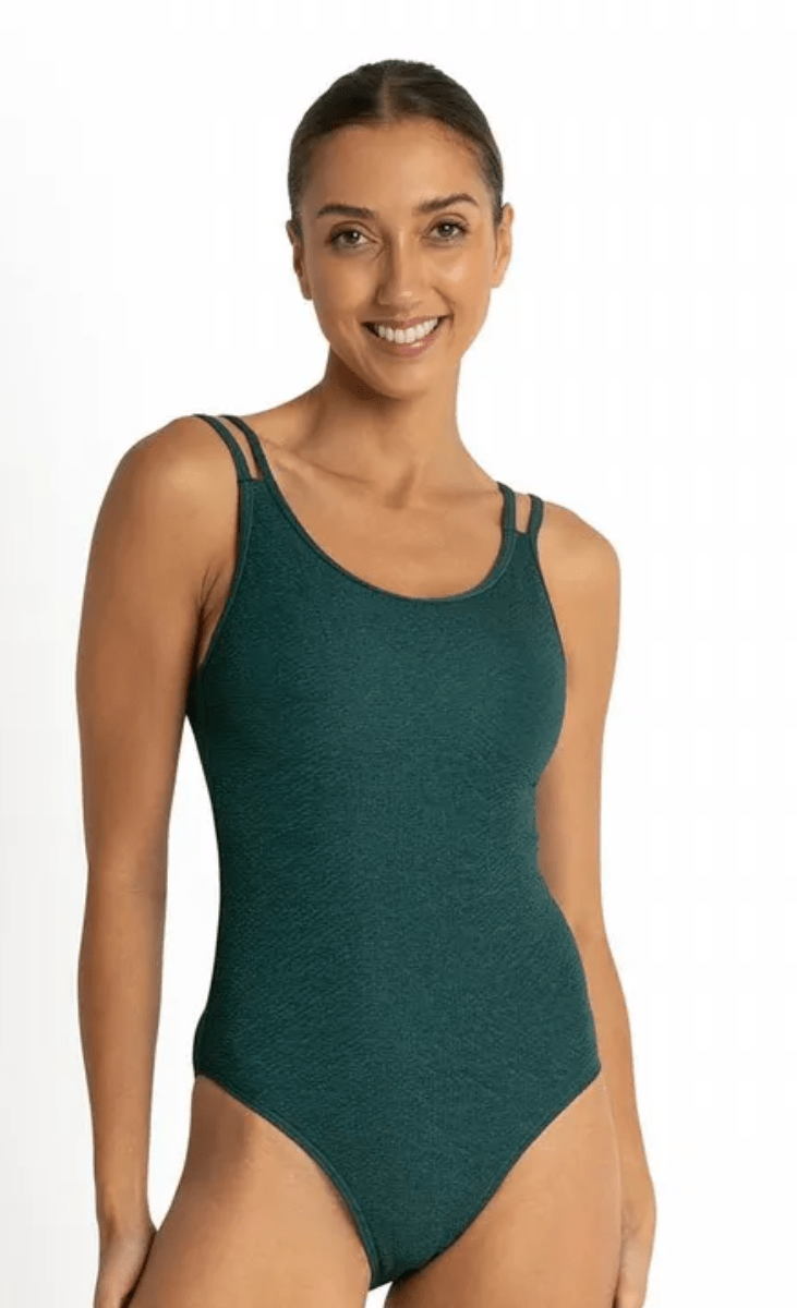 Sunseeker Wave Cheeky Double Strap One Piece Hunter.