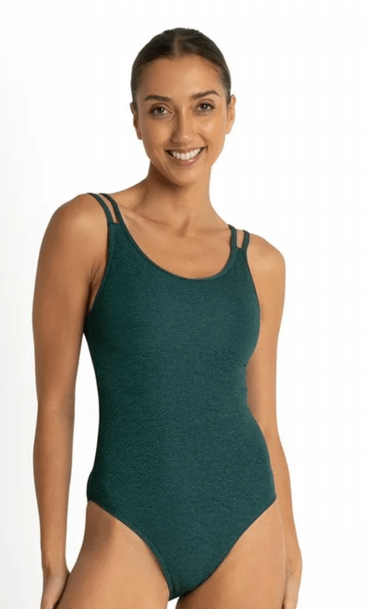 Sunseeker Wave Cheeky Double Strap One Piece Hunter.