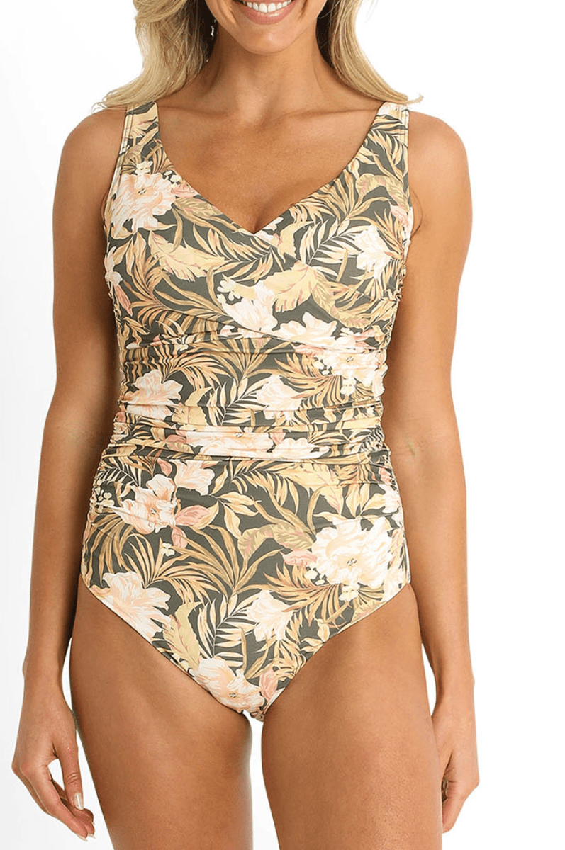 Sunseeker Tropical DD/E Twist Minimiser One Piece Khaki.