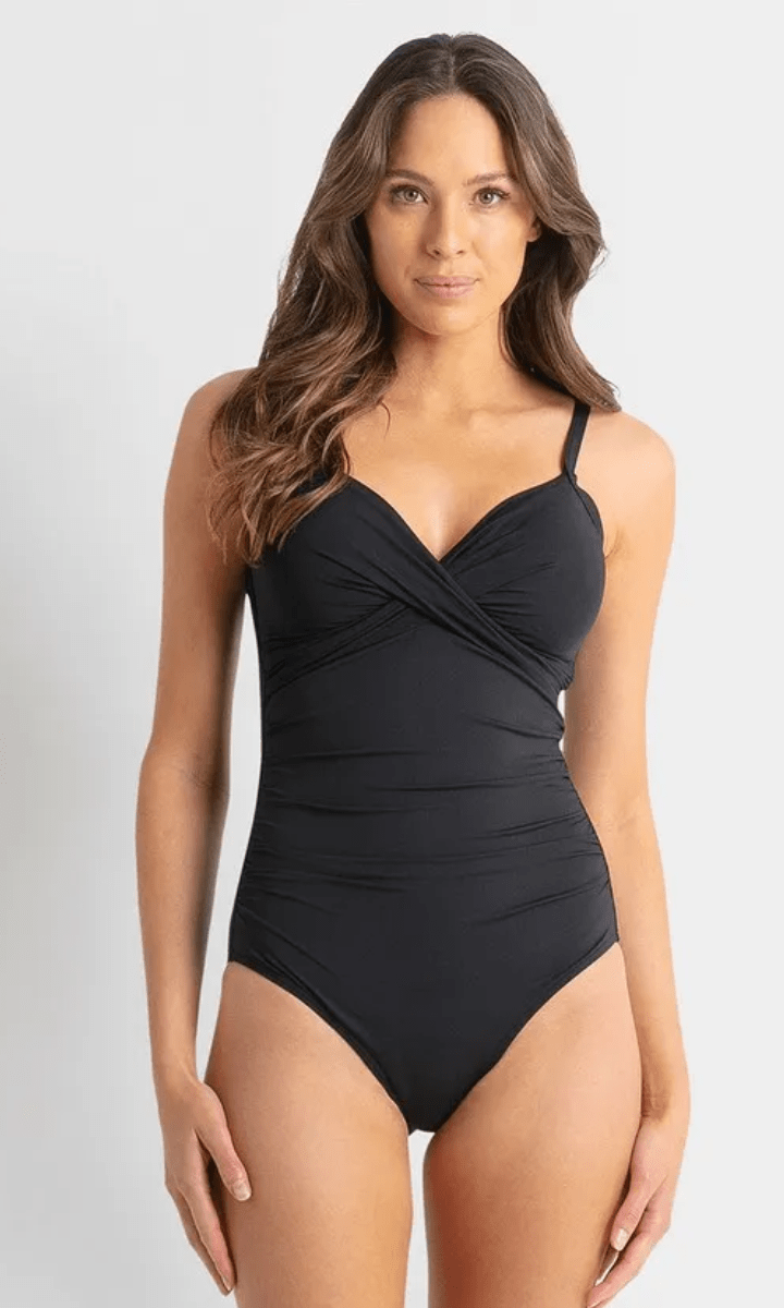 Sunseeker Basix Twist Front One Piece Swimwear.