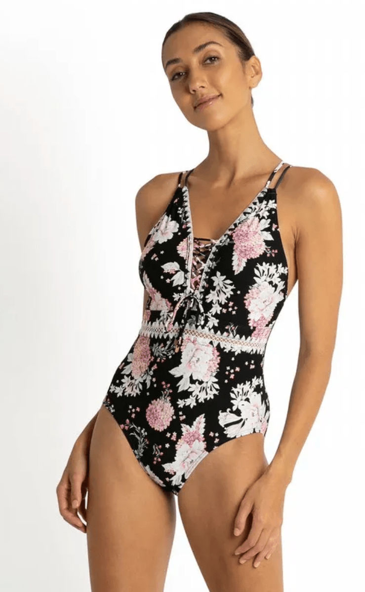 Sunseeker Notting Hill Lace Up One Piece Black.