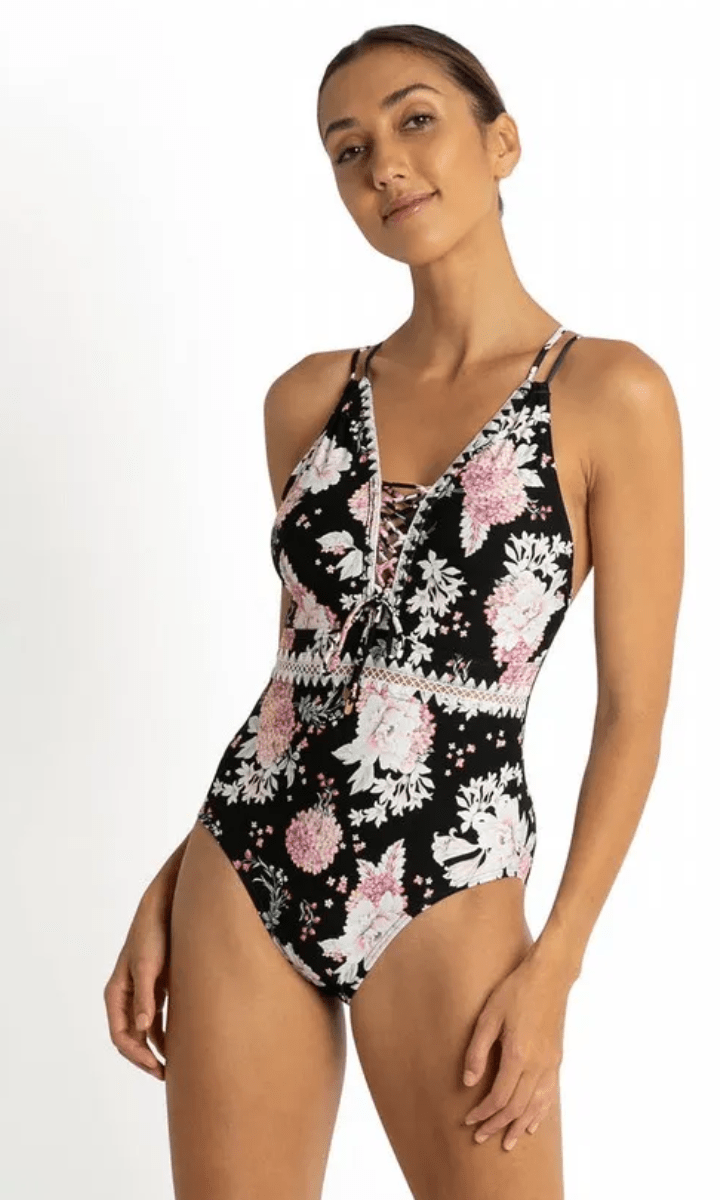 Sunseeker Notting Hill Lace Up One Piece Black.