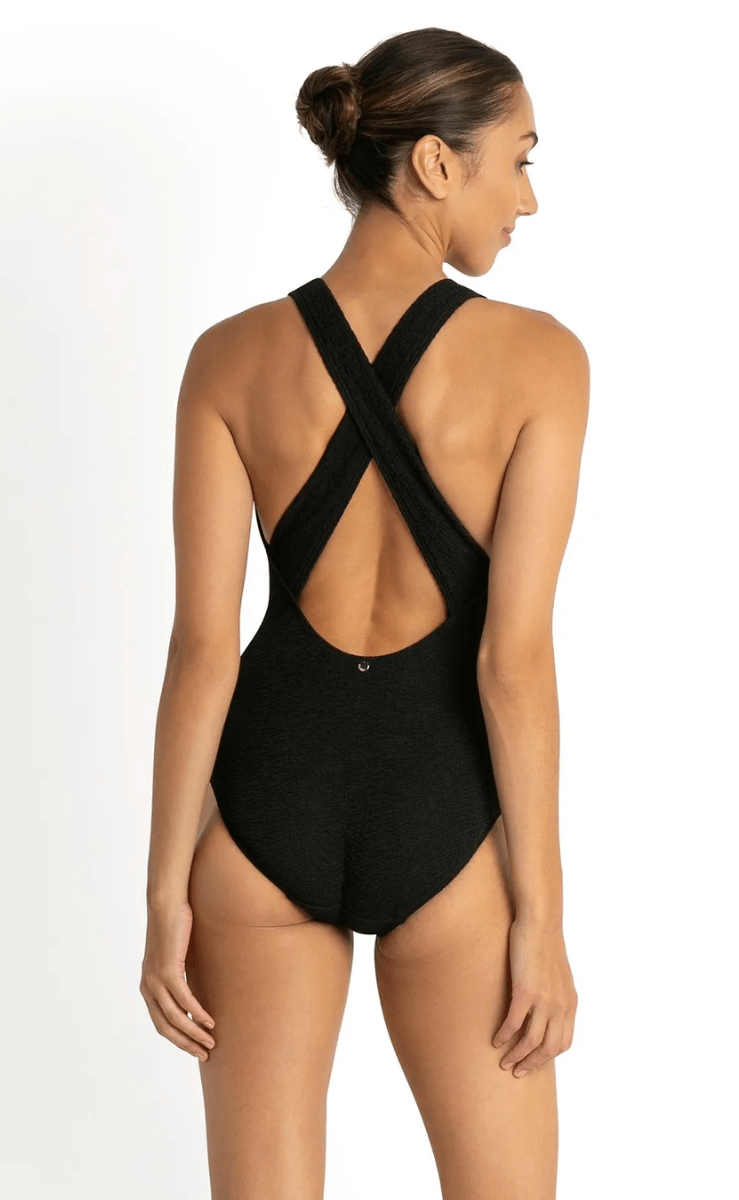 Sunseeker Wave Cross Strap One Piece - Black.
